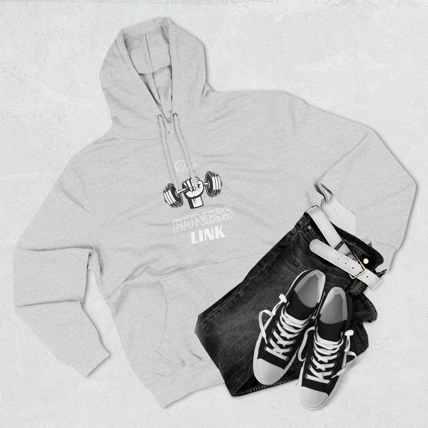 Fitness Link Three-Panel Fleece Hoodie - S.T.Y. Design