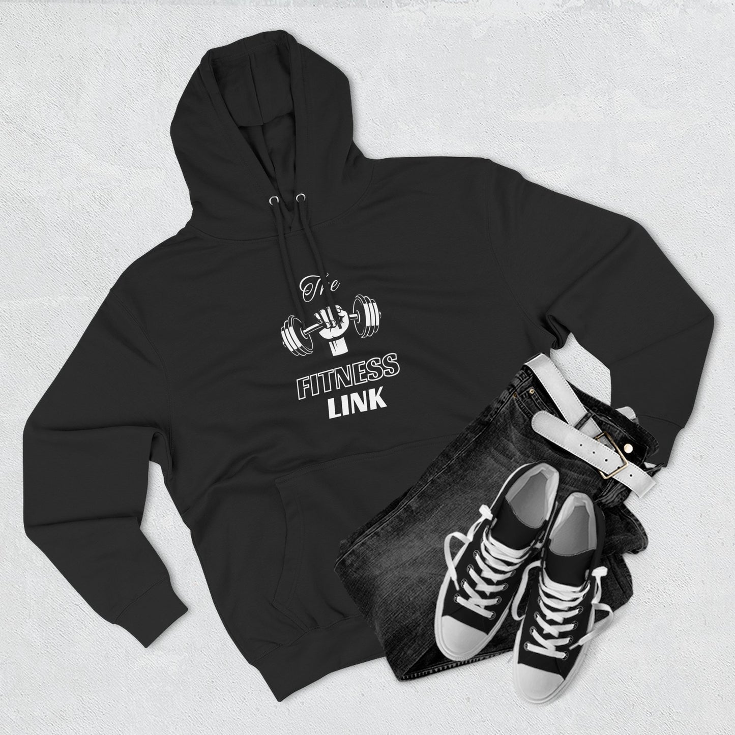 Fitness Link Three-Panel Fleece Hoodie - S.T.Y. Design